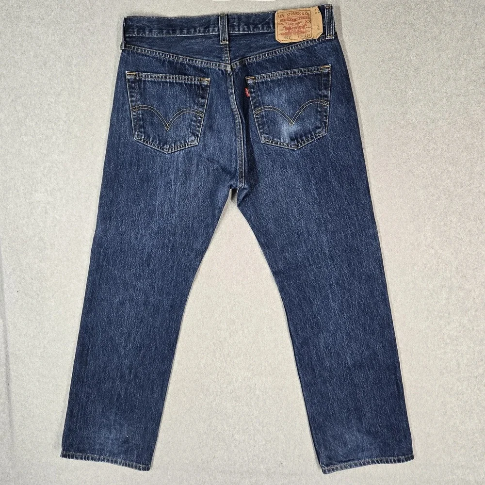 VINTAGE Levi's 501 Men Jeans 34X29 Blue Denim Original Fit Straight Leg Y2K